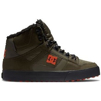 Dc Pure High Top WC WNT DOO/Dusty Olive /Orange