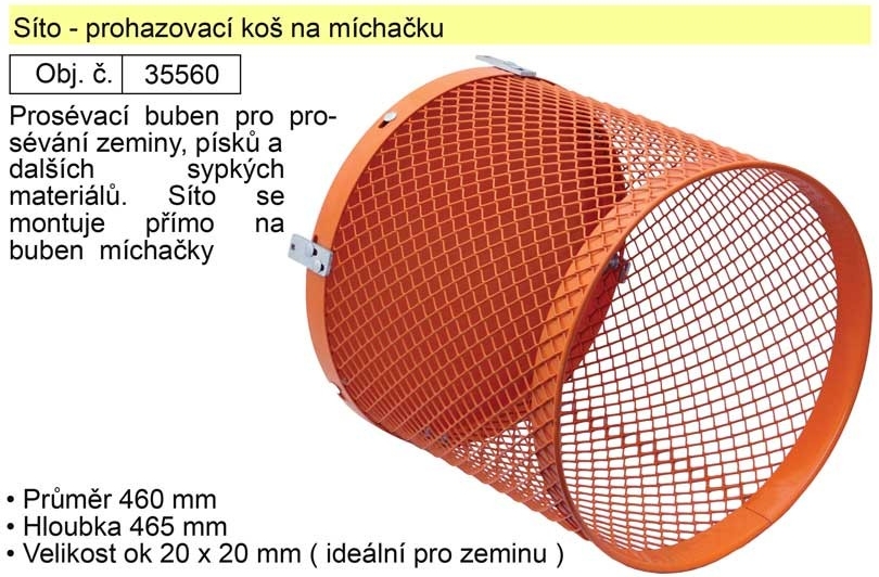 Síto - prohazovací koš na míchačku od 5 376 Kč - Heureka.cz