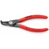 Kleště kulaté KNIPEX - Kleště precizní, na pojistné kroužky Ø 12-25mm - vnitřní, zahnuté - 130mm, velké opěrné plochy na hrotech (4821J11)