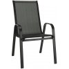 Zahradní židle a křeslo Vikio Stohovatelná židle v kombinaci tmavě šedé a černé TK2060