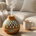 Ruhhy Difuzér Aromatický zvlhčovač Puri 400 ml Aromaterapie LED podsvícení – Zboží Dáma