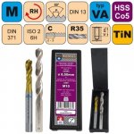 NÁSTROJE CZ Sada str. závitníku /CZZ2260/HSSCo5 TiN a vrtáku CZ004 HSSCo5 v plastové krabičce CZZ Závit: SD-M8 – Zboží Dáma