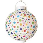 Lampion kulatý 20cm Puntíky na baterie elektrický-Lampion – Zboží Mobilmania