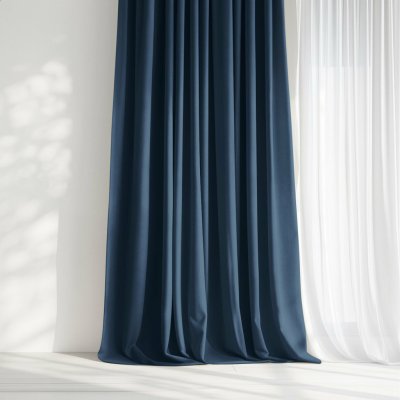 Goldea dekorační závěs marbella - námořnický modrý 280x135 cm – Hledejceny.cz