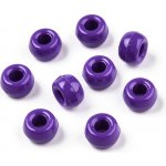 Akrylové korálky - pony beads - tmavě fialové - 6 x 9 mm - 10 ks – Hledejceny.cz
