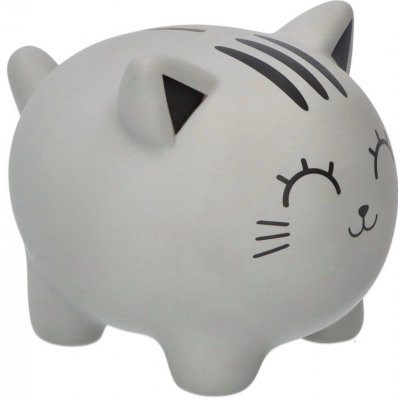 Velká pokladnička šedá kočka – Zboží Mobilmania