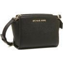 Michael Kors kožená crossbody Selma Mini Saffiano černá