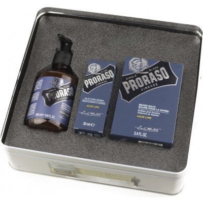 Proraso Azur Lime pro vousáče šampon na vousy 200 ml + balzám na vousy 100 ml + olej na vousy 30 ml dárková sada – Zbozi.Blesk.cz