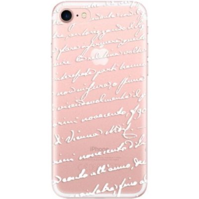 Pouzdro iSaprio Handwriting 01 Apple iPhone 7 Plus / 8 Plus bílé – Zboží Mobilmania