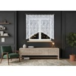 Dekorační oblouková krátká záclona na žabky RENATA 150 bílá 300x150 cm MyBestHome – Hledejceny.cz