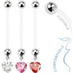 Piercingate Těhotenský piercing do pupíku srdíčko PBV00565 čirá – Sleviste.cz