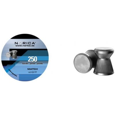 Diabolky ploché Norica Match 4,5 mm 250 ks – Zboží Dáma