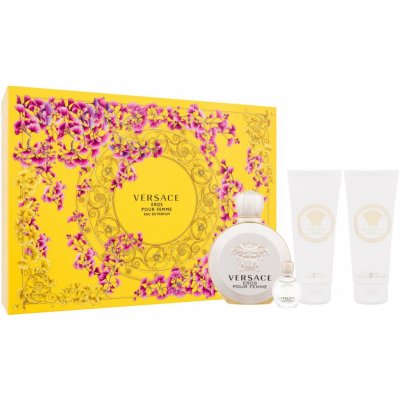 Versace Eros pour Femme EDP 100 ml + EDP 5 ml + sprchový gel 100 ml + tělové mléko 100 ml dárková sada – Hledejceny.cz