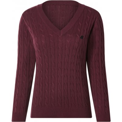 esmara Dámský pletený svetr burgundská – Zboží Mobilmania