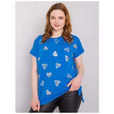 Relevance Fashion tričko se srdíčky modré