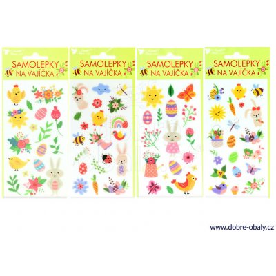 Velikonoční samolepky na vajíčka 7904 gelové 9 x 19 cm – Zboží Mobilmania
