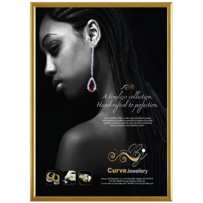 A-Z Reklama CZ Hliníkový klaprám MT na plakáty, profil 25 mm - Zlatý efekt - B1 (700x1000 mm) – Zboží Mobilmania