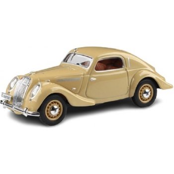 Abrex škoda Popular Sport Monte Carlo 1937 časopis s modelem Béžová 1:43