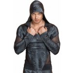 NEK Lesklé pánské triko se vzorem hadí kůže, dlouhými rukávy a kapucí NEK – Zboží Dáma