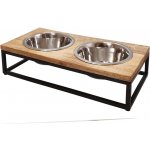 Nobby designový stojan s miskami 41 x 21 x 10 cm 2 x 800 ml – Zboží Mobilmania
