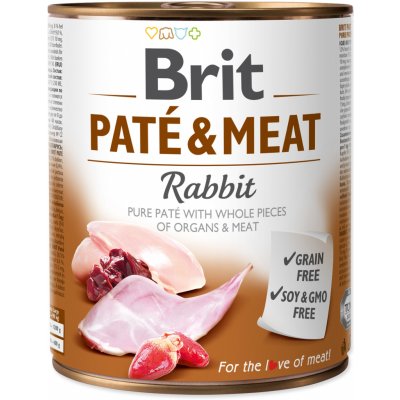 Brit Paté & Meat Rabbit 6 x 0,8 kg – Zboží Mobilmania