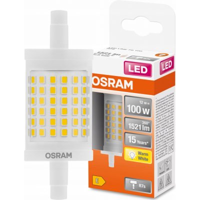 Osram LED žárovka R7s 12W 1521lm 2700K 2,8x7,8 cm bílá teplá – Sleviste.cz