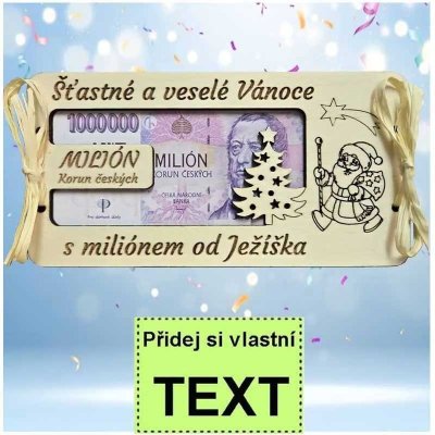 Bezvadný dárek Dřevěná vánoční obálka na peníze 4 – Hledejceny.cz