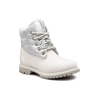 Timberland turistická obuv 6'' Prem Puffer Bt Wp TB0A44WJ143 white Nubuck silver – Hledejceny.cz