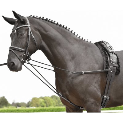 BUSSE Otěže trojúhelníkové černé – Zboží Mobilmania