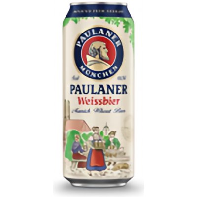 Paulaner Hefe-Weissbier Naturtrub 5,5% 0,5 l (plech) – Hledejceny.cz