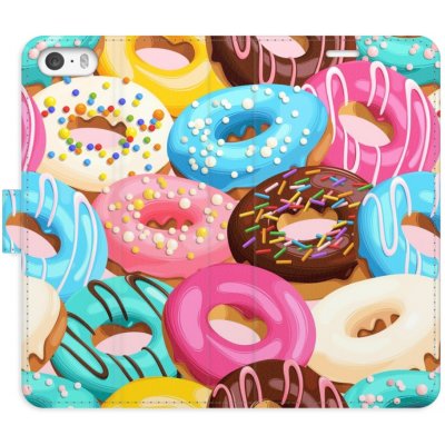 Pouzdro iSaprio Flip s kapsičkami na karty - Donuts Pattern 02 Apple iPhone 5 / 5S / SE