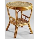 PELANGI ratanový stůl kulatý výplet, světlý med – Zboží Dáma