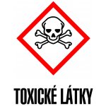 Grafiko | GHS 06 - symbol s textem - Text obrázku TOXICKÉ LÁTKY, Materiál Samolepící PVC folie, Rozměr 210x148mm – Hledejceny.cz