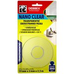Den Braven Nano Clear Transparentní oboustranná páska 19 mm × 2 mm x 2,5 m transparentní – Zbozi.Blesk.cz