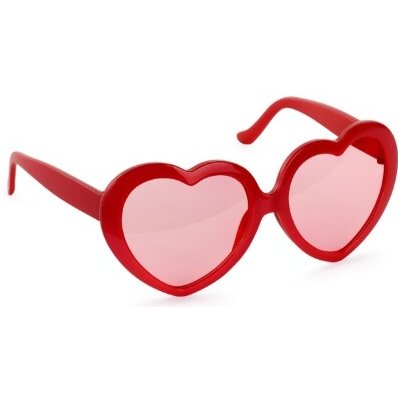 Párty brýle ve tvaru srdce červené – Zboží Dáma