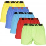 Styx Styx 5Pack pánské trenky klasická guma vícebarevné A96769646869 – Hledejceny.cz