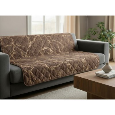 Mybesthome Přehoz na sedačku - pohovku MARIA tmavě béžová 170x210 cm, 200x220 cm 170x210 cm – Zbozi.Blesk.cz