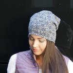 Dámská prodloužená fleece čepice s potiskem kytky originál – Hledejceny.cz