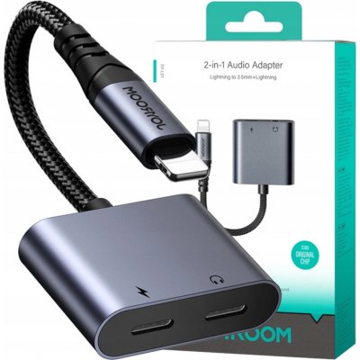 Joyroom SY-L02 adaptér 2v1 rozbočovač Lightning na 2x Lightning Black – Zboží Živě