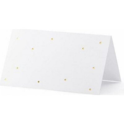 Kartičky na stůl 9.5x5.5cm 10ks s tečkam – Zboží Dáma