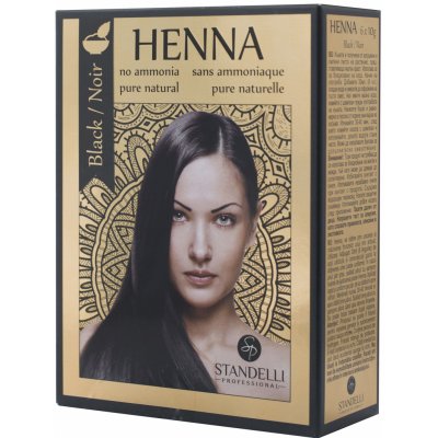 Standelli professional Henna 100% přírodní barva na vlasy Black černá 6 x 10 ml