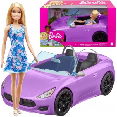 Barbie a její fialový auto kabriolet – Zboží Dáma