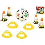 Fotbalové kužely 18cm 4ks a mety 4ks s míčem 12cm – Zboží Živě