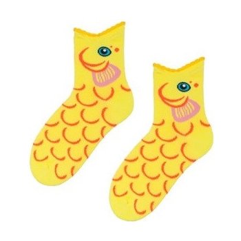 Rybka dětské ponožky žlutá