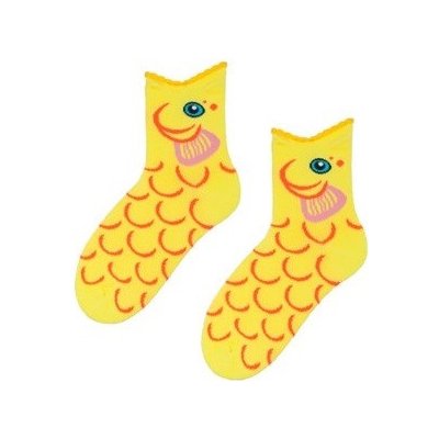 Rybka dětské ponožky žlutá