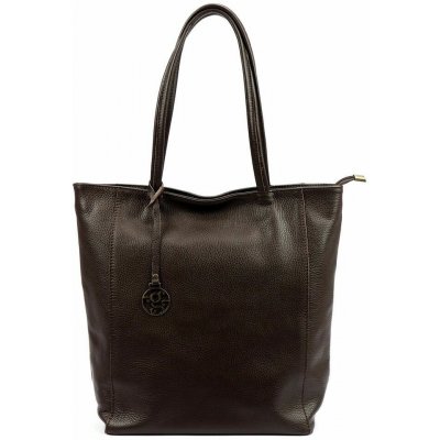 Gregorio Velká kožená kabelka na rameno/do ruky no. 028 tmavěhnědá – Sleviste.cz