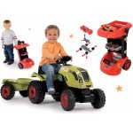 Smoby set traktor Claas Farmer XL na šlapání s přívěsem a pracovní stůl na kolečkách Auta 3 s autíčkem – Hledejceny.cz