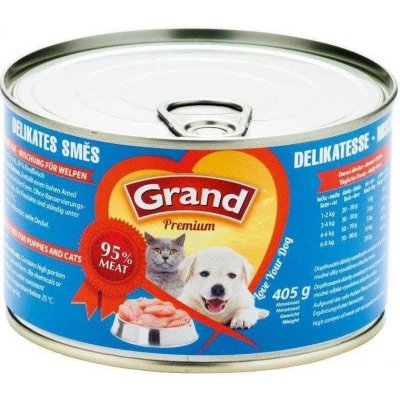 Grand premium DELIKATÉS cat dog směs 6 x 405 g
