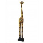 Axin Trading s.r.o. Dřevěná žirafa afrika hnědá 80 cm – Zboží Dáma