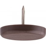 Walteco Plastový kluzák s trnem, průměr 30mm, hnědý, 8 ks , 84985 – Sleviste.cz